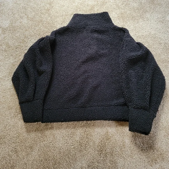 Express Black Cowl Neck Sweater with Textured Knit and Long Sleeves - Picture 13 of 14